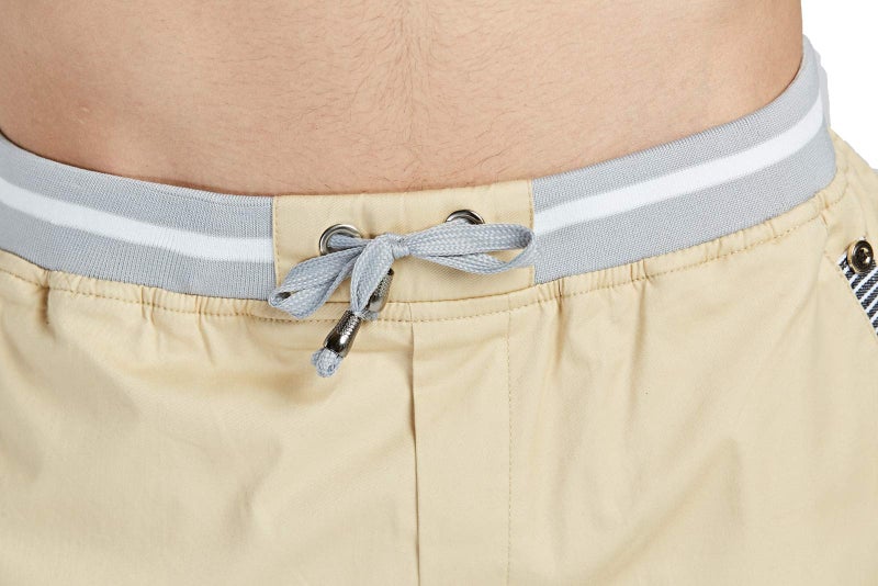 Tansozer Men's Shorts Casual Classic Fit Drawstring Summer Beach Shorts with Elastic Waist and Pockets (White, Large) - Image 3